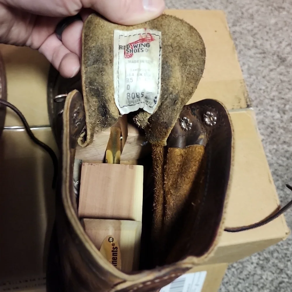Red Wing Shoes Brown Leather Boots - Picture 12 of 14
